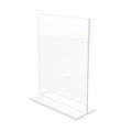 Office Presentation Supplies | Deflecto 69201 Classic Image 8.5 in. x 11 in. Insert Double-Sided Sign Holder - Clear image number 3
