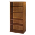 Office Filing Cabinets & Shelves | Bush WC72414 35.63 in. x 15.38 in. x 72.78 in. Series C Collection 5-Shelf Bookcase - Natural Cherry image number 1