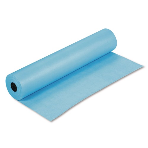 Arts & Crafts Supplies | Pacon P0063150 35 lbs. Wrapping Weight 36 in. x 1000 ft. Rainbow Duo-Finish Colored Kraft Paper - Sky Blue (1-Roll) image number 0