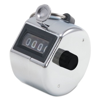 Bates 9841000 Tally I Registers 0-9999 Hand Model Tally Counter - Chrome