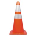 Floor Signs & Safety Signs | Tatco 25900 14 in. x 14 in. x 28 in. Traffic Cone - Orange/Silver image number 0
