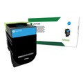 Ink & Toner | Lexmark 80C1HC0 Return Program 3,000 Page-Yield High-Yield Toner - Cyan image number 0