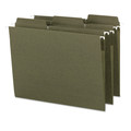 File Folders | Smead 64037 1/3-Cut Tabs Letter Size FasTab Hanging Folders - Standard Green (20/Box) image number 0
