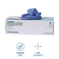 Disposable Gloves | Boardwalk 380XLCTA 4 mil Disposable General-Purpose Nitrile Gloves - Extra Large, Blue (1000/Carton) image number 5
