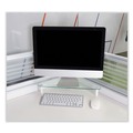Monitor Stands | Kantek MS390 19.7 in. x 11 in. x 3.25 in. Supports 40 lbs. Glass Corner Monitor Riser - Clear image number 2