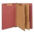 Back to School Sale | Universal UNV10316 2 in. Expansion 2 Dividers 6 Fasteners Legal Size Pressboard End Tab Classification Folders - Red (10/Box) image number 0