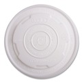 Food Trays, Containers, and Lids | Eco-Products EP-ECOLID-SPL 12 oz./16 oz./32 oz. World Art PLA-Laminated Plastic Soup Container Lids - White (500/Carton) image number 0