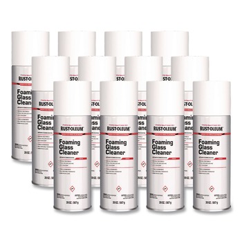 Rust-Oleum 381658 Pro Foaming Glass Cleaner Aerosol 20 oz Aerosol Spray (12/Carton)