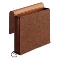 File Jackets & Sleeves | Pendaflex 060545 5.25 in. Expansion 1 Section Letter Size Elastic Cord Closure Premium Reinforced Expanding Wallet - Red Fiber image number 0