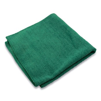 CLEANING CLOTHS | Impact LFK301 16 in. x 16 in. Lightweight Microfiber Cloths - Green (240/Carton)
