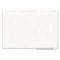 Office & Office Supplies | MasterVision CR1230830 72 in. x 48 in. Board 1 x 2 Grid Magnetic Dry Erase Planning Board - White Porcelain Steel Surface, Silver Aluminum Frame image number 1