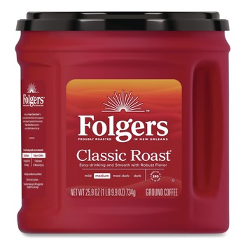 Folgers 2550030407 25.9 oz. Canister Classic Roast Ground Coffee