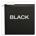 File Folders | Pendaflex 04153 1/5 BLA 1/5-Cut Tabs Colored Reinforced Hanging Legal Folders - Black (25/Box) image number 6