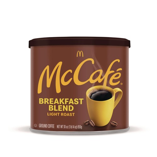 Coffee | McCafe 5000358235 30 oz Can Ground Coffee - Breakfast Blend image number 0