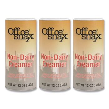 Office Snax OFX00020G 12 oz Canister Reclosable Powdered Non-Dairy Creamer (3/Pack)