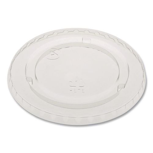 Cups and Lids | Pactiv Corp. YLP20CNH EarthChoice 9 - 20 oz. No Straw Slot Cold Cup Lids - Clear (1020/Carton) image number 0