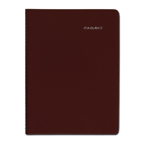 Notebooks & Pads | AT-A-GLANCE G520-14 12-Month: Jan 2026 to Dec 2026 11 in. x 8 in. Vertical-Column Format DayMinder Weekly Appointment Book - Burgundy Cover image number 0