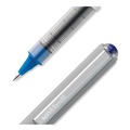 Pens | uni-ball 60134 VISION Fine 0.7 mm Stick Roller Ball Pen - Blue Ink Silver/Blue/Clear Barrel (1-Dozen) image number 4