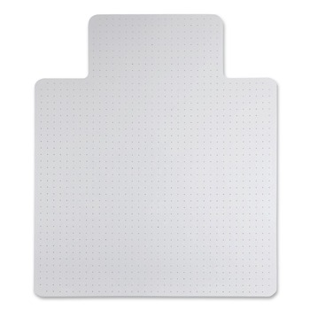 Alera CM12233ALEPL 45 in. x 53 in. Moderate Use Wide Lipped Studded Chair Mat for Low Pile Carpet - Clear