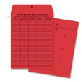 Envelopes & Mailers | Quality Park QUA63574 10 x 13 Colored Paper String and Button Interoffice Envelope - Red (100/Box) image number 0