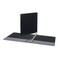 Back to School Sale | Universal UNV20741 11 in. x 8.5 in. 1 in. Capacity 3 Rings Slant D-Ring View Binder - Black image number 2