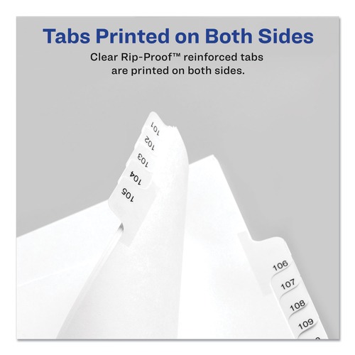 Dividers & Tabs | Avery 82319 10-Tab I to X 11 in. x 8.5 in. Allstate Style Preprinted Legal Exhibit Side Tab Index Dividers - White (1-Set) image number 0
