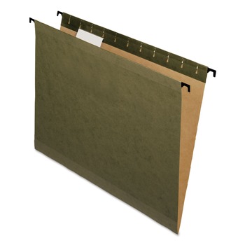 Pendaflex 6152 1/5 SureHook 1/5-Cut Tabs Letter Size Hanging Folders - Standard Green (20/Box)
