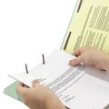 File Folders | Smead 34705 1 in. Expansion End Tab Pressboard Classification Folders with 2 SafeSHIELD Coated Fasteners - Letter Size/Gray-Green (25/Box) image number 1