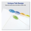 Back to School Sale | Avery 11200 11 in. x 8.5 in. 5-Tab Insertable Style Edge Tab Plastic Dividers - Translucent (1-Set) image number 6