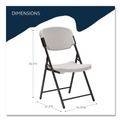Office Chairs | Iceberg 64003 Rough n Ready 15.25 in. Seat Height Supports Up to 350 lbs. Commercial Folding Chair - Platinum Seat/Back, Black Base image number 4