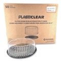 Food Trays, Containers, and Lids | Plastifar 18244 Bakery Containers, 9-in Cake Container, 11.2-in Diameter x 3.5-in h, Black/Clear, 50/Carton image number 0