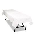 Linen and Table Accessories | Tablemate TBLPT549-WH 54 in. x 108 in. Table Set Poly Tissue Table Cover - White (6/Pack) image number 0