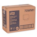 Paper Towel Holders | Tork 70WM1 11.75 x 5.75 x 9.25 Singlefold Hand Towel Dispenser - White (1/Carton) image number 4