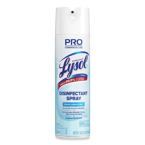 All-Purpose Cleaners | Professional LYSOL Brand 36241-74828 19 oz. Aerosol Spray Disinfectant Spray - Crisp Linen image number 0