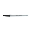 Pens | Universal UNV27420 Fine 0.7 mm Stick Ballpoint Pen - Black Ink, Gray/Black Barrel (1 Dozen) image number 1
