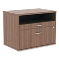 Office Filing Cabinets & Shelves | Alera ALELS583020WA Open Office Series 29.5 in. x 19.13 in. x 22.88 in. 2-Drawer Low File Cabinet Credenza - Walnut image number 0
