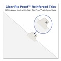 Dividers & Tabs | Avery 11920 11 x 8.5 Avery Style Preprinted Legal Exhibit Side 10-Tab Index Dividers - White (25/Pack) image number 2