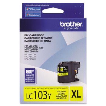  | Brother LC103Y LC103Y Innobella 600 Page-Yield High-Yield Ink - Yellow