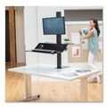 Office Desks & Workstations | Fellowes Mfg Co. 8080101 Lotus VE 29 in. x 28.5 in. x 42.5 in. Single Monitor Sit-Stand Workstation - Black image number 4