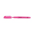 Highlighters | Universal UNV08855 Fluorescent Ink Chisel Tip Pocket Highlighters - Pink (1 Dozen) image number 2