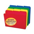 File Folders | Smead 10500 0.75 in. Expansion Assorted 1/3-Cut Tabs Letter Size Top Tab Poly Colored File Folders - Assorted Colors (24/Box) image number 3
