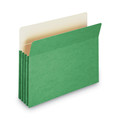 File Folders | Smead 73226 3.5 in. Expansion Colored File Pockets - Letter Size/Green image number 1