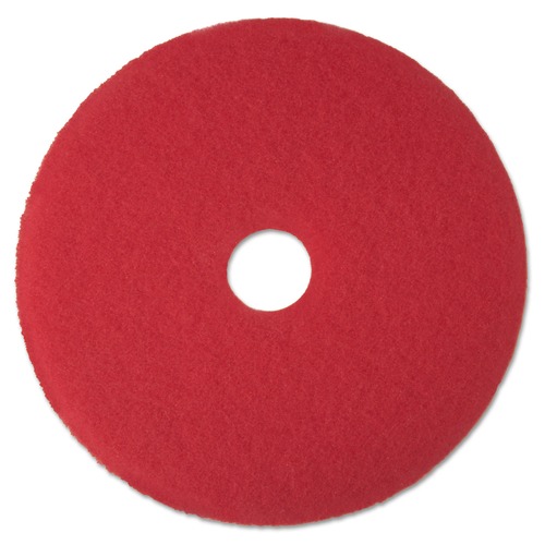 Just Launched | 3M 5100-14 14 in. Low-Speed Buffer Floor Pads - Red (5/Carton) image number 0