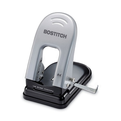 Staple Punches | PaperPro 2340 40-Sheet EZ Squeeze 2-Hole Punch - Black/Silver image number 0