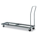 Just Launched | Alera ALEFTCART 20.86 in. x 50.78 in. to 72.04 in. x 43.3 in. 600 lbs. Capacity Metal Chair/Table Cart - Black image number 2
