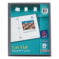 Report Covers & Pocket Folders | Avery 47781 0.5 in. Capacity 8.5 in. x 11 in. Flexible Fastener Lay Flat View Report Cover - Clear/Gray image number 0
