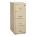 Office Filing Cabinets & Shelves | FireKing 4-2131-CPA 20.81 in. x 31.56 in. x 52.75 in. Insulated 4-Drawer Vertical File with 1-Hour Fire Protection - Parchment image number 1