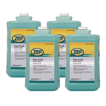 Zep Professional 1049469 1 gal. Bottle Easy Scrub Industrial Hand Cleaner - Lemon (4/Carton)