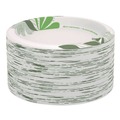 Bowls and Plates | Dixie UX7WS Pathways Soak-Proof Shield WiseSize 6.88 in. Paper Plates - Green/Burgundy (125/Pack) image number 2