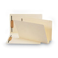 File Folders | Smead 37276 1.5 in. Expansion End Tab W-Fold 2-Fastener Folders with Reinforced Tabs - Legal Size/Manila (50/Box) image number 1